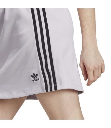 Womens/ladies Always Original Double Waist Detail Mini Skirt Silver Adidas