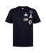 Mens Patches Regular T-shirt Black NASA-1