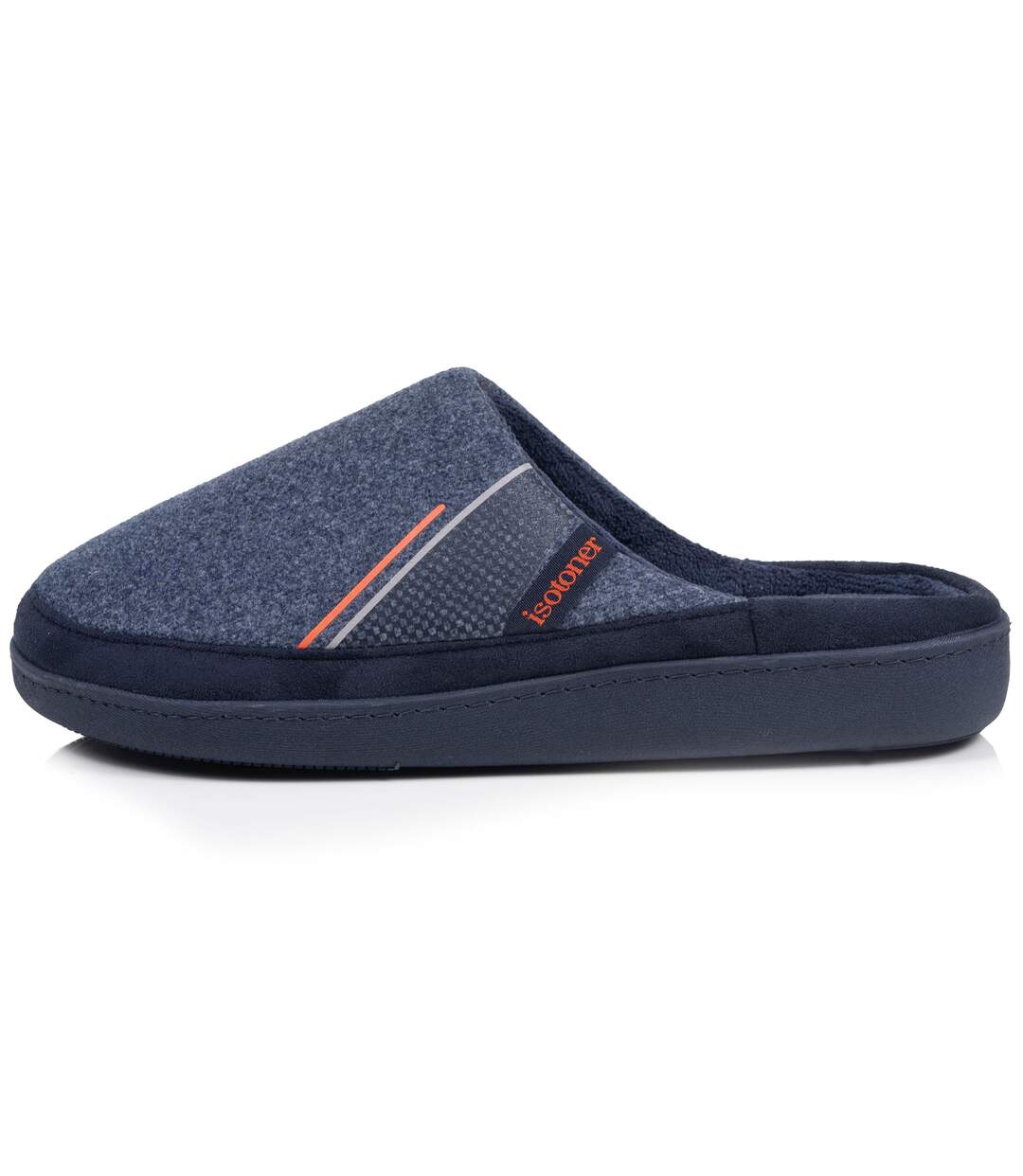Isotoner Chaussons Mules homme suédine ultra doux, semelle ergonomique soutien plantaire, mousse à mémoire forme-3