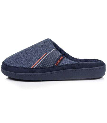 Isotoner Chaussons Mules homme suédine ultra doux, semelle ergonomique soutien plantaire, mousse à mémoire forme