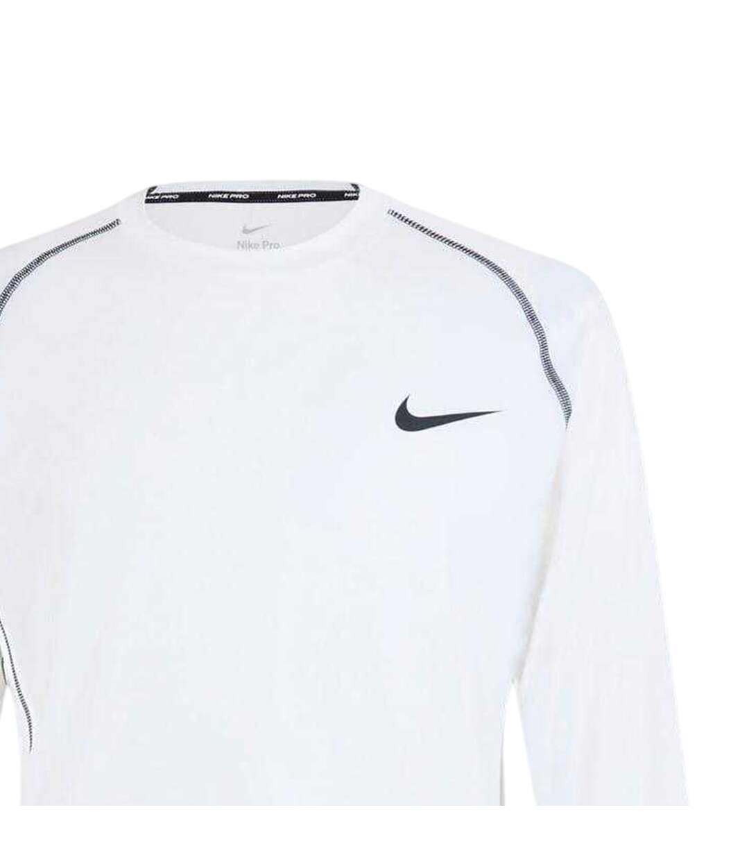 Haut Thermique Manches Raglan Motif/style Contrasté Pro Homme Blanc Nike-3