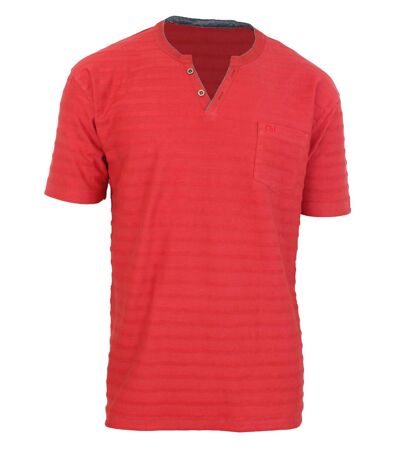 A2108A TEE SHIRT COL OUVERT ROUGE