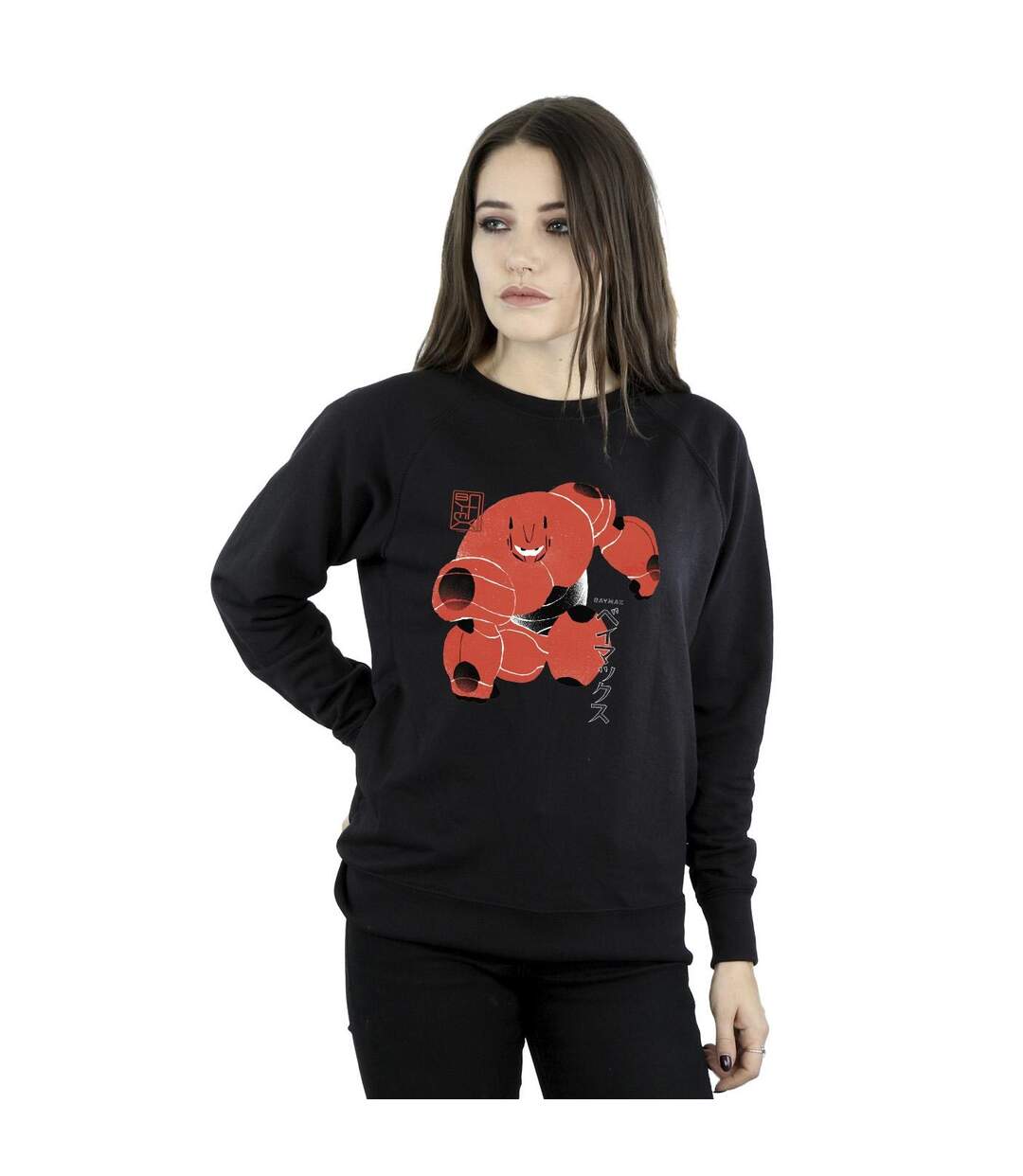 Disney Sweatshirt Big Hero 6 Baymax Suite Pose - Femmes/Dames (Noir) - UTBI11499-2
