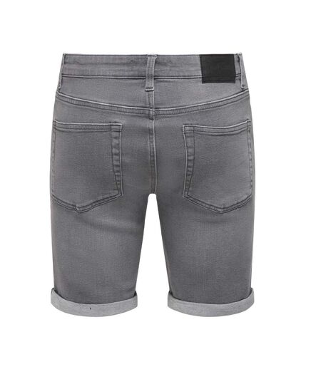 Short en jean gris clair homme only & sons sply