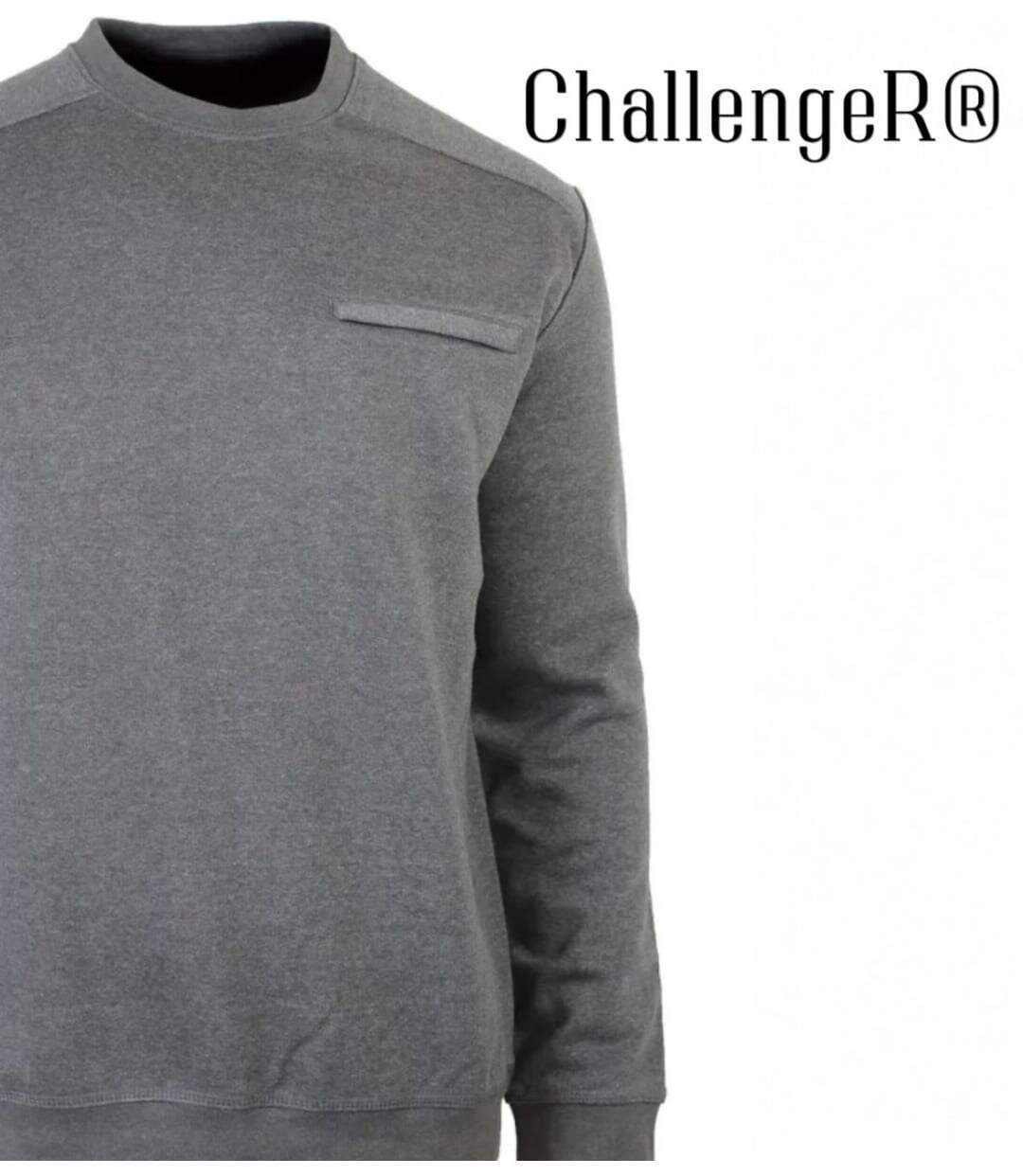 CHALLENGER BULGARE1 — Sweat col rond gris : style décontracté et finitions soignées-4