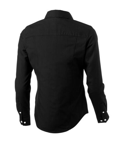 Elevate Vaillant Long Sleeve Ladies Shirt (Solid Black) - UTPF1836