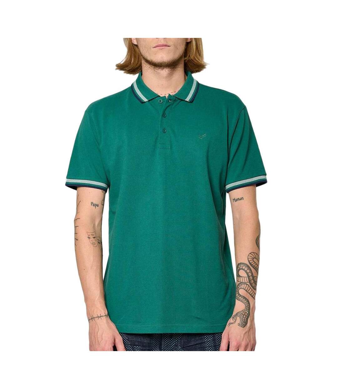 Polo vert homme kaporal rayoch-1
