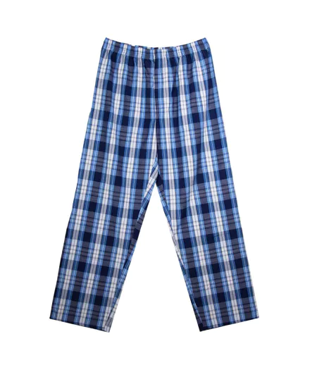 Ensemble De Pyjama Long Motif/style À Carreaux Homme Bleu Keanu