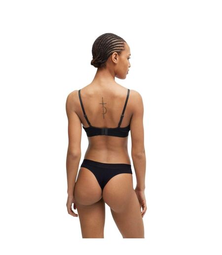 Womens/ladies Logo Modal Stretch Bralette Black Hugo