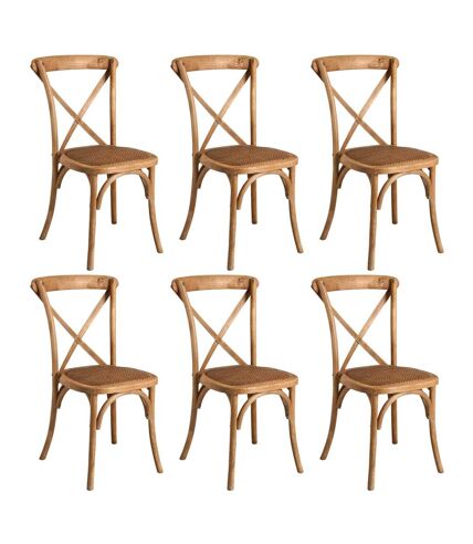 Chaise bistro en hêtre empilable Lot de 6