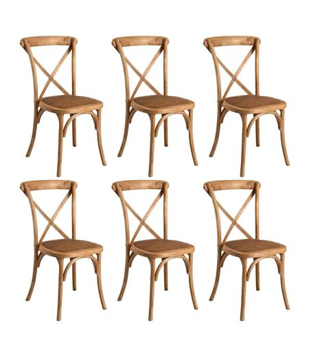 Chaise bistro en hêtre empilable Lot de 6