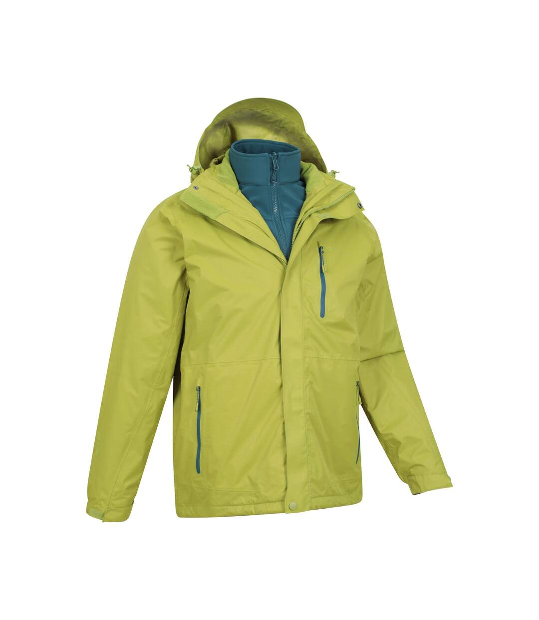 Veste imperméable 3 en 1 bracken extreme pour hommes vert vif Mountain Warehouse-4