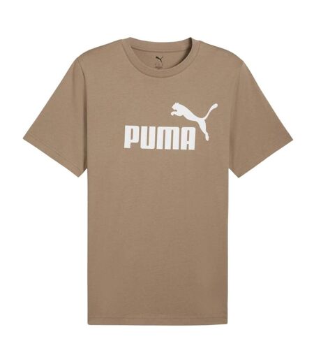 T-shirt Style Logo Ess No.1 Homme Marron Clair Puma