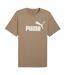 T-shirt Style Logo Ess No.1 Homme Marron Clair Puma-2