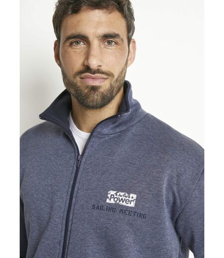 Veste molleton zippée col montant coton