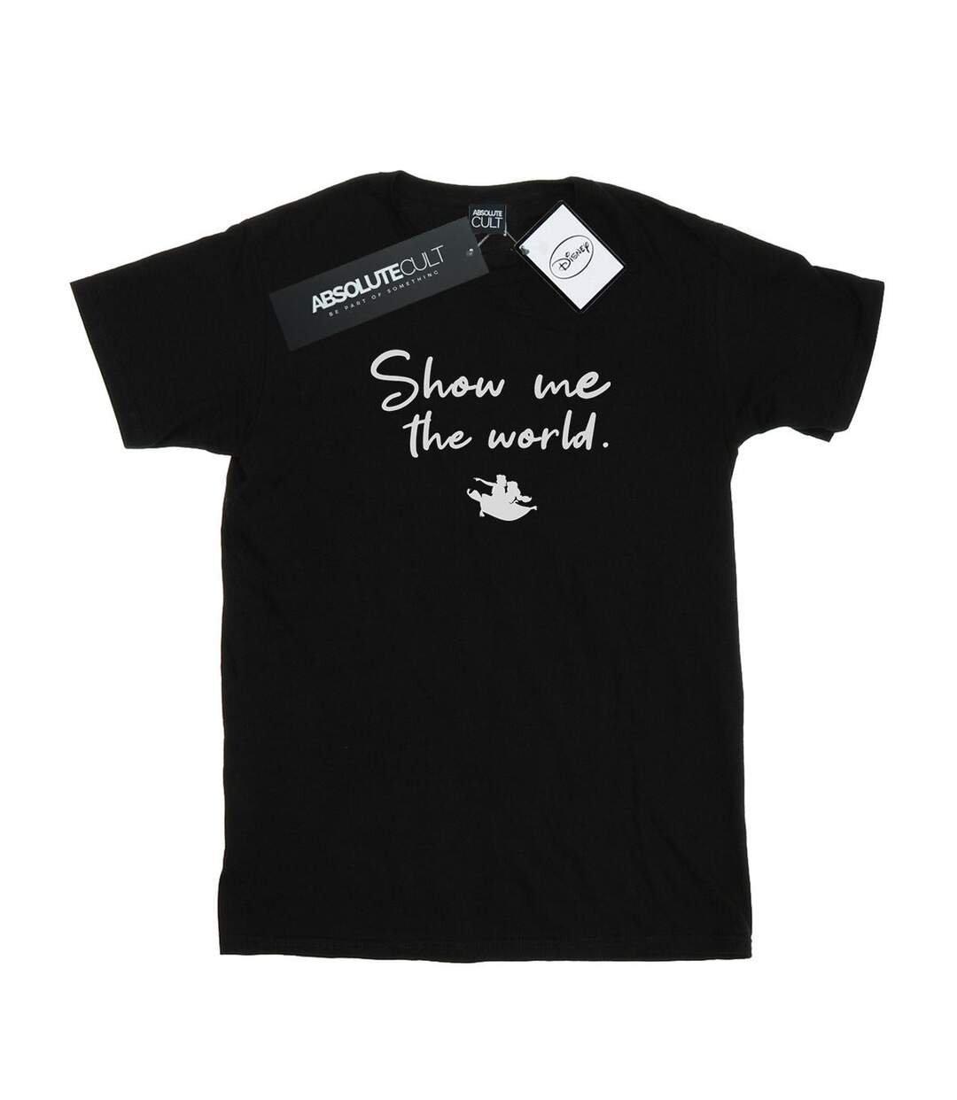 Disney - T-shirt ALADDIN SHOW ME THE WORLD - Femme (Noir) - UTBI17314-1