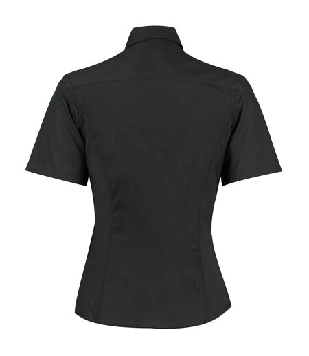 Chemisier Manches Courtes Commerce Femme Noir Kustom Kit