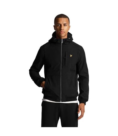 Mens soft shell jacket jet black Lyle & Scott