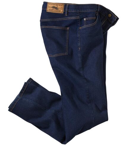 Men's Blue Regular-Fit Stretch Jeans