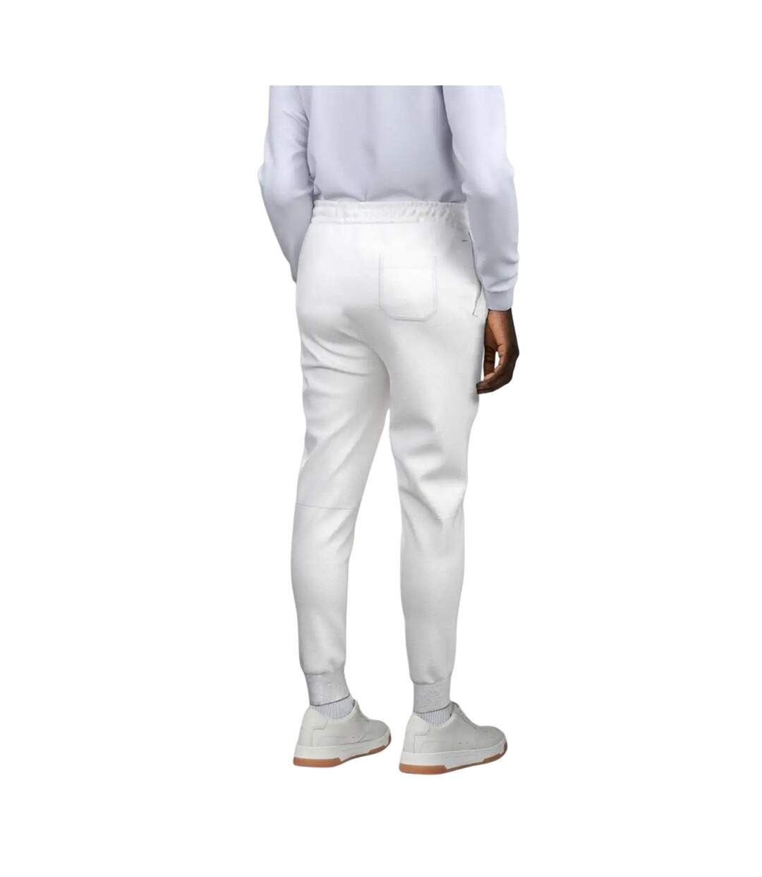 Mens Skedigital Gradient Logo Tracksuit Bottoms White Boss-3