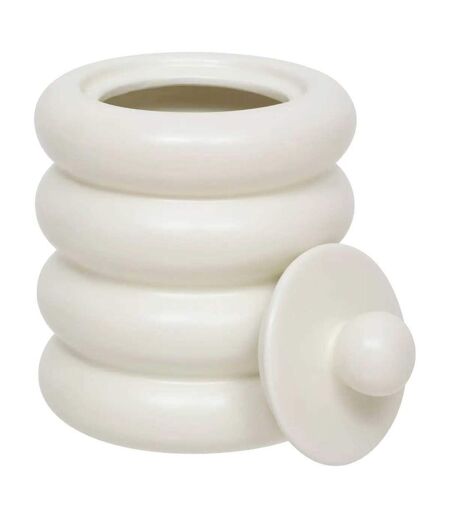 Boîte Déco en Céramique Mike 14cm Blanc