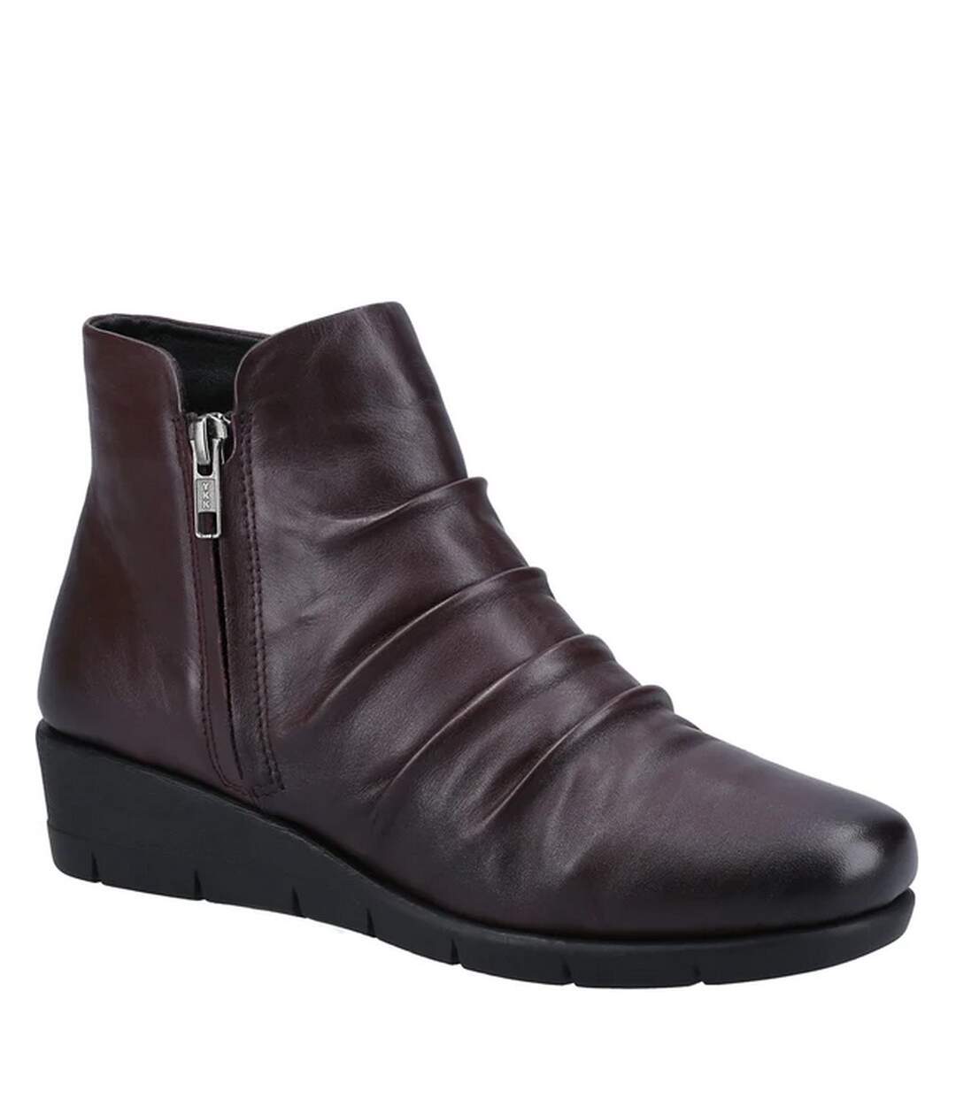 Bottines plockton femme bordeaux Fleet & Foster-1