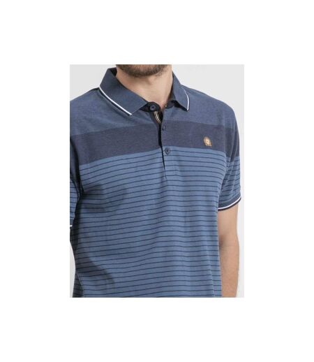 Polo manches courtes pur coton rayé PIWENING