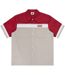 Mens Colour Block Polo Shirt Red Beige ICECREAM-1