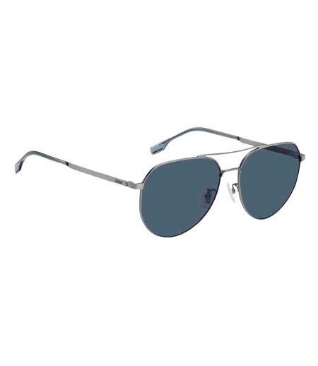 Lunettes De Soleil 1473/f/sk 0r81 Homme Taille Unique Argenté Bleu Hugo Boss