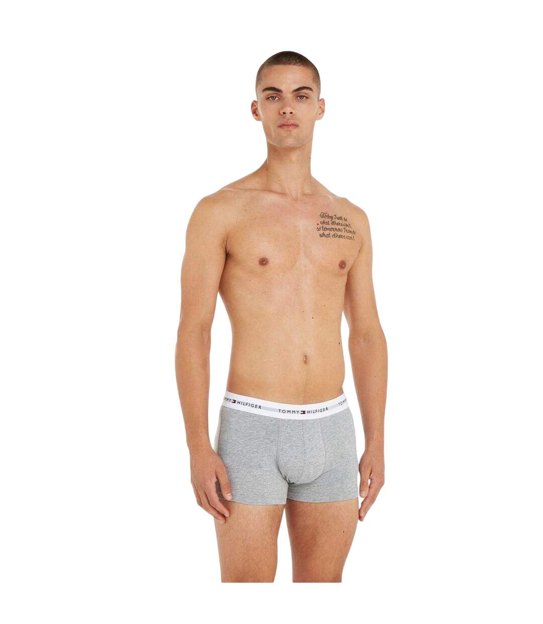 Pack Of 3  Mens Cotton Blend Classic Boxer Shorts  Grey Black White Tommy Hilfiger-4