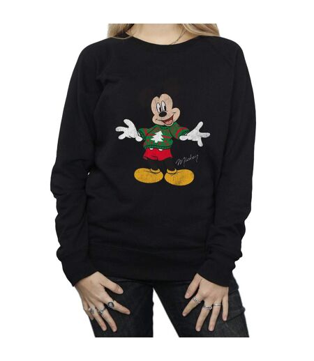 Disney - Sweat MICKEY MOUSE CHRISTMAS JUMPER - Femme (Noir) - UTBI9100