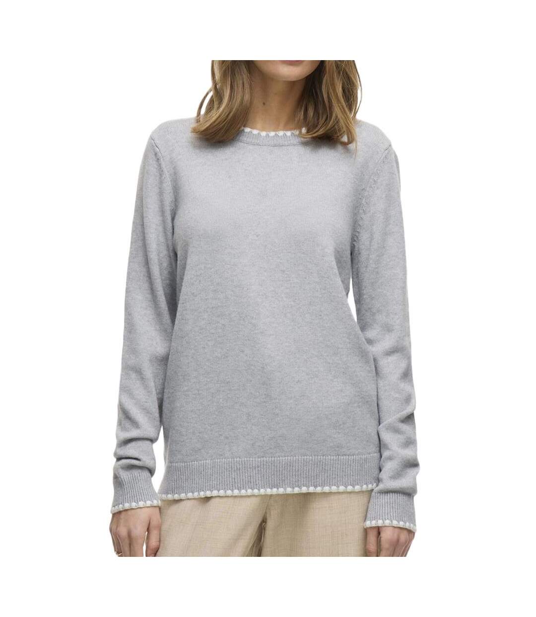 Pull gris femme vila virils-1
