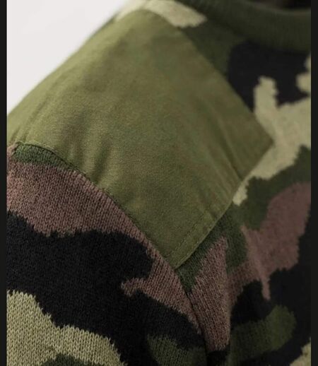 Pull Ras du Cou Homme Ledertys Camouflage (30% Laine)