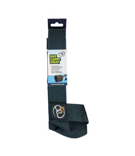 Unisex adult yoga mat carry strap dark blue Fitness Mad