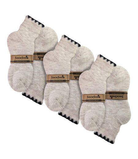 3 Pairs Ladies Short Alpaca Wool Moisture Wicking Socks