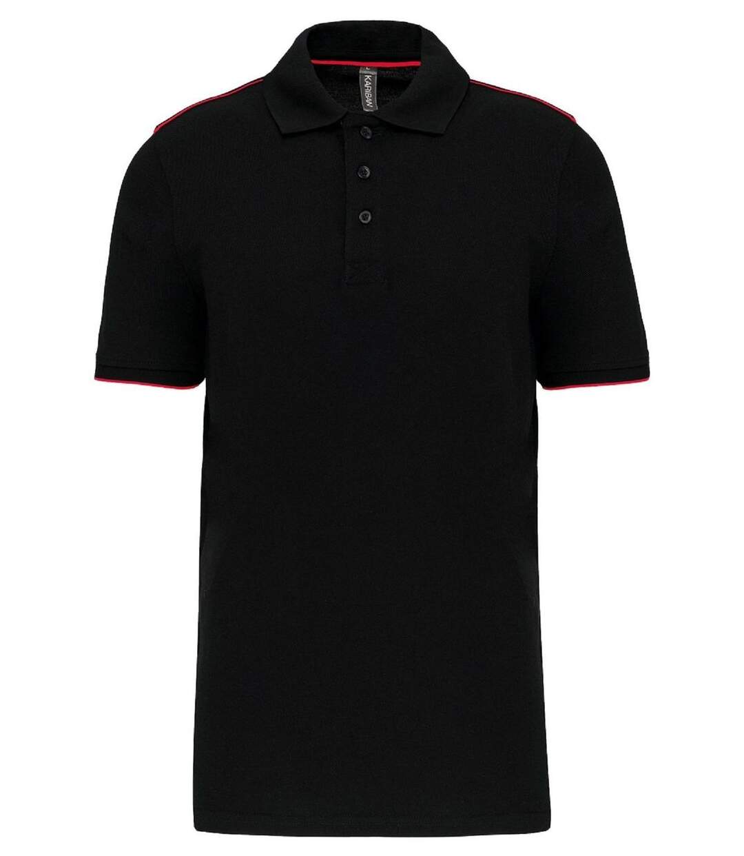 Polo professionnel DayToDay pour homme - WK270 - noir et rouge