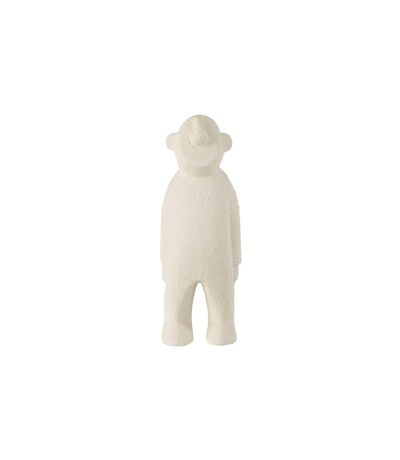 Statuette Déco en Bois Ngurah 30cm Blanc