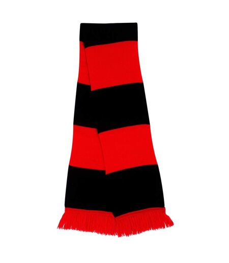 Result Mens Heavy Knit Thermal Winter Scarf (Red/Black) (One Size)