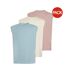 Lot De 3  Débardeurs Homme Bleu Rose Beige Gris Native Youth-1