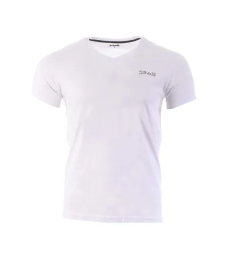 T-SHIRT blanc homme schott v neck jeff