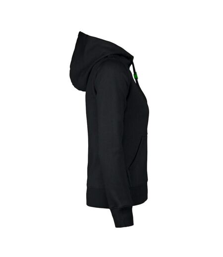 Womens/ladies Fastpitch Hoodie Black Printer
