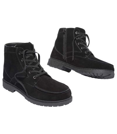 Men's Black Split Leather Boots