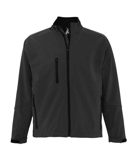 SOLS Mens Relax Soft Shell Jacket (Breathable, Windproof And Water Resistant) (Charcoal) - UTPC347
