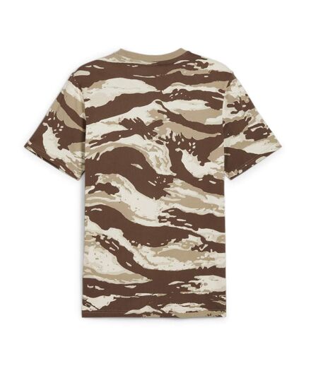 T-Shirt marron/beige homme puma camo - l