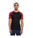 T-shirt Manches Raglan Motif/style Contrasté Homme Noir Bordeaux Urban Classics-3