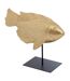 Statuette Poisson en Résine Océane 25cm Doré-1