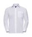 Russell Collection Mens Long Sleeve Easy Care Poplin Shirt (White) - UTBC1027-1