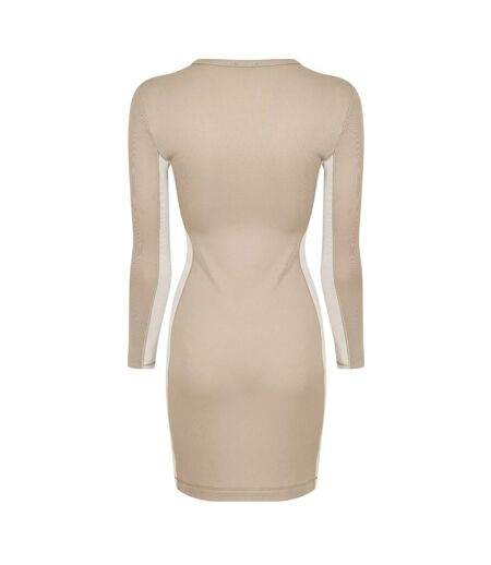 Robe Courte Ovalout Femme Beige Diesel