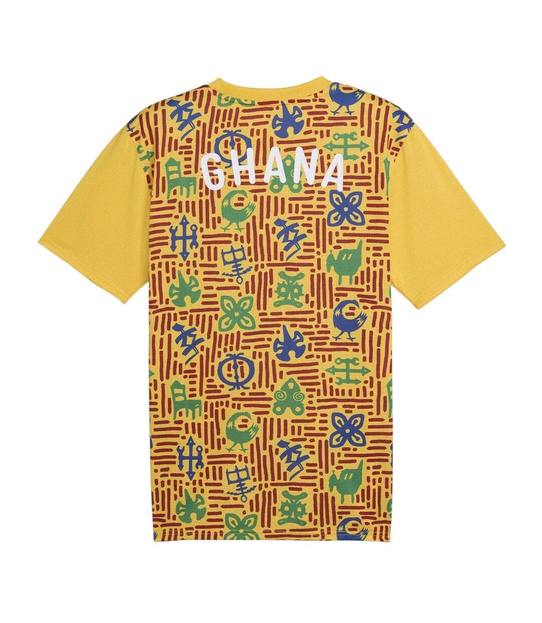 Mens Prematch Ghana Football Shirt Yellow Puma-2