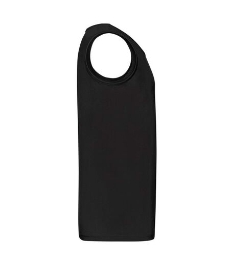 Mens valueweight cotton athletic vest top black Fruit of the Loom